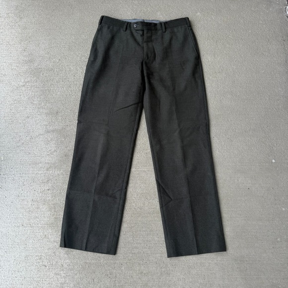 J. Hilburn Men's Dress Pants 36x32 Vitale Barberis Canonico Wool Gray